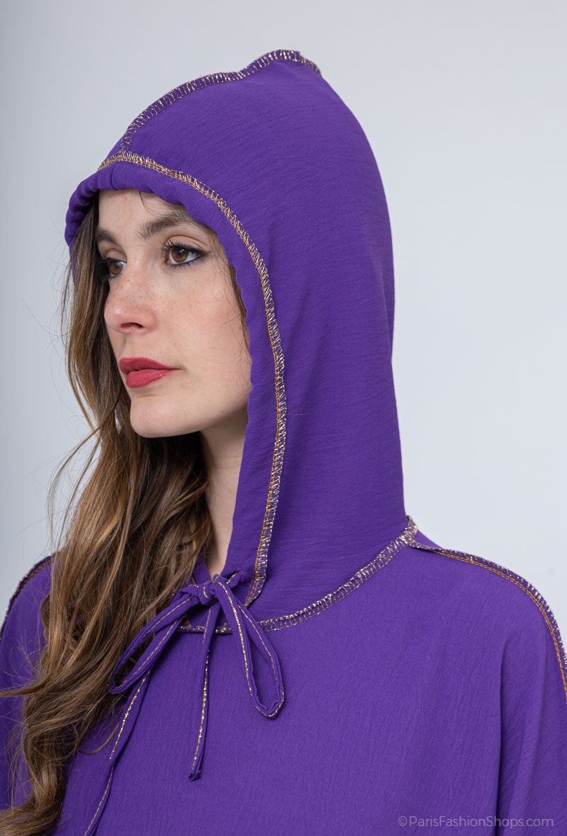 Abaya capuchon kaki