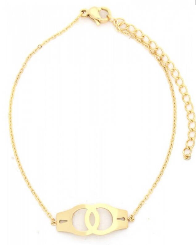 Handcuffs armband goud