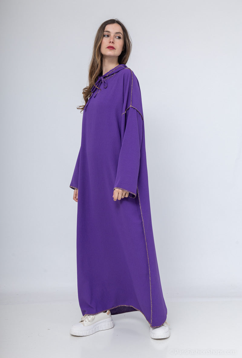 Abaya capuchon kaki