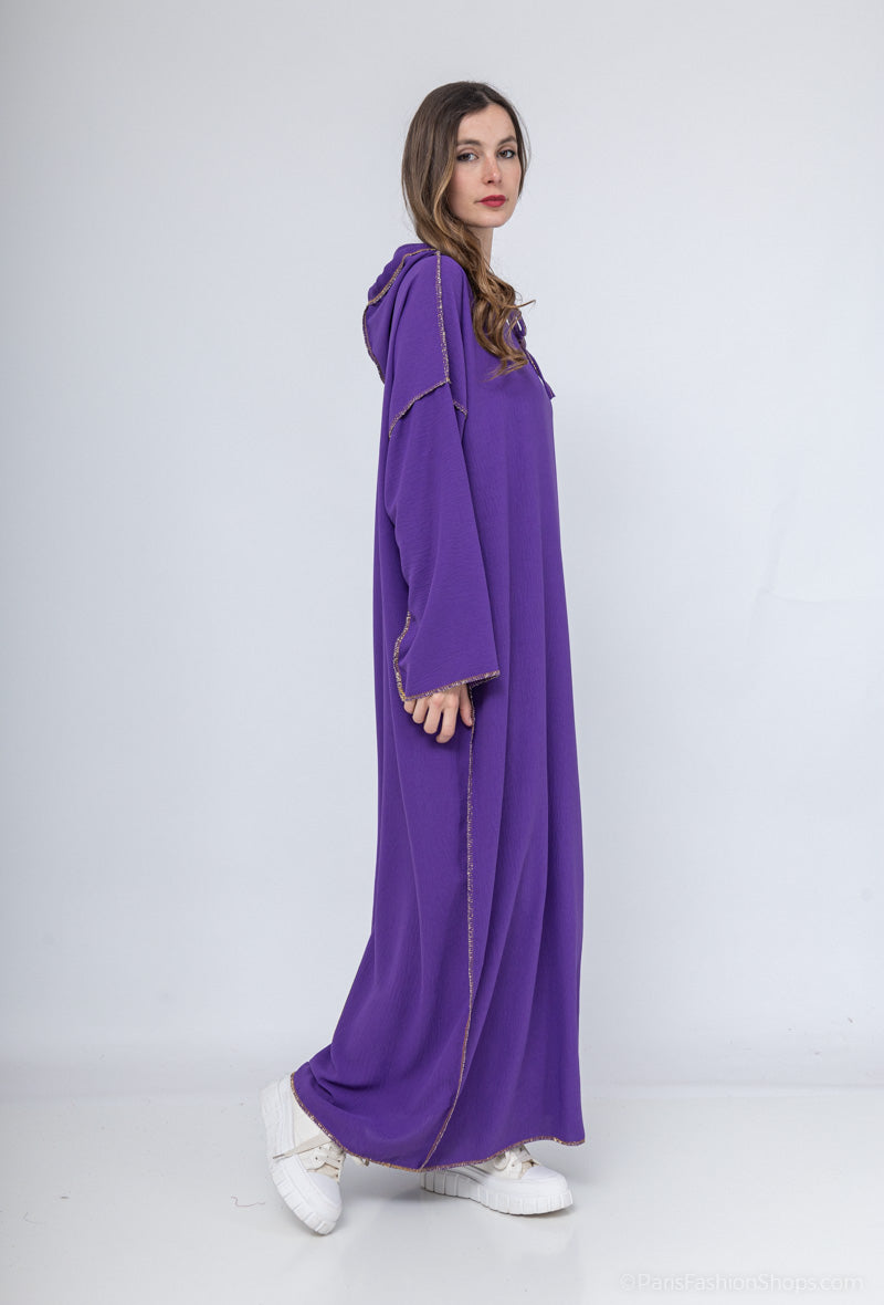 Abaya capuchon beige