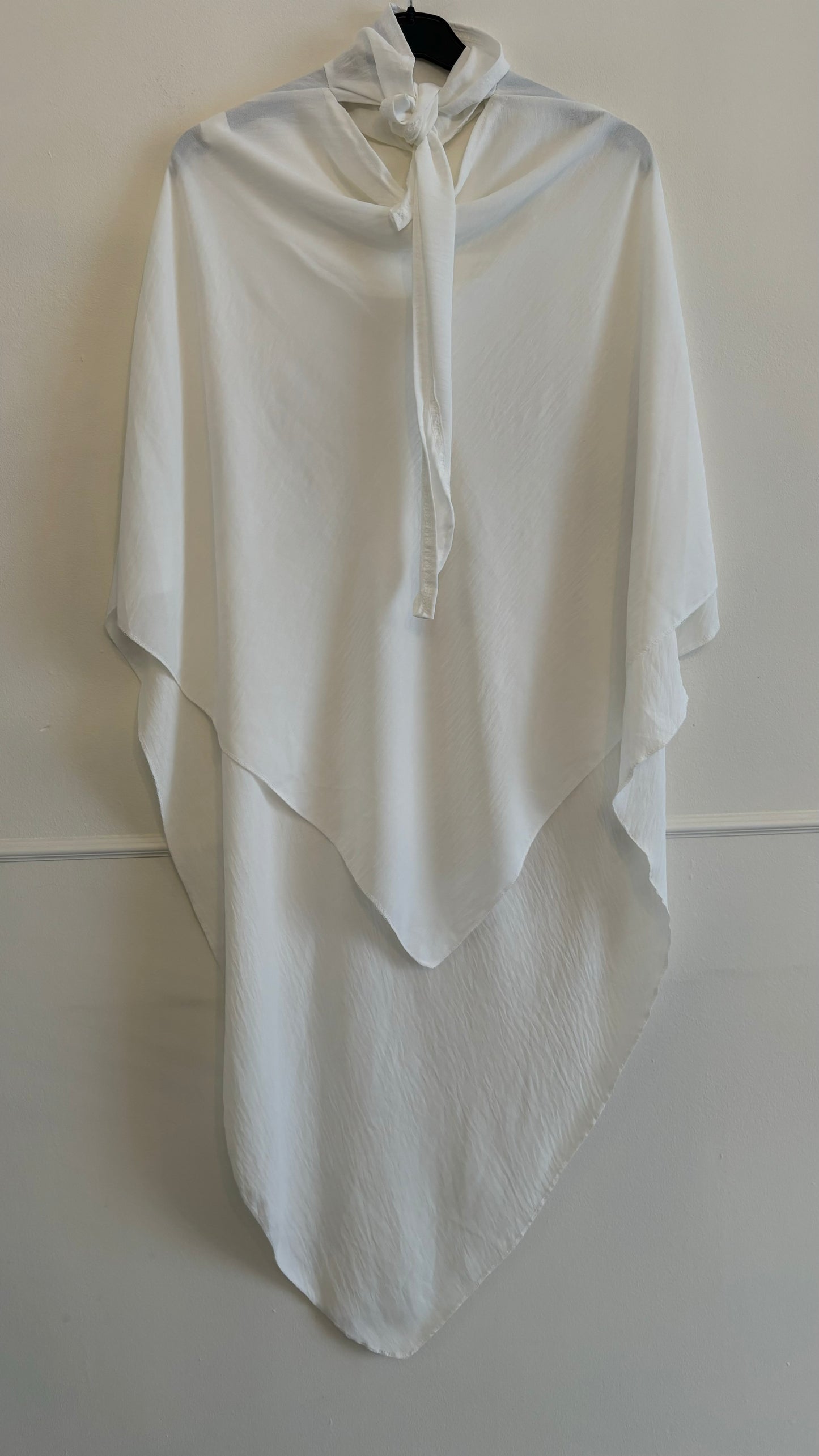 Heupkhimaar tie-back punt jazz wit