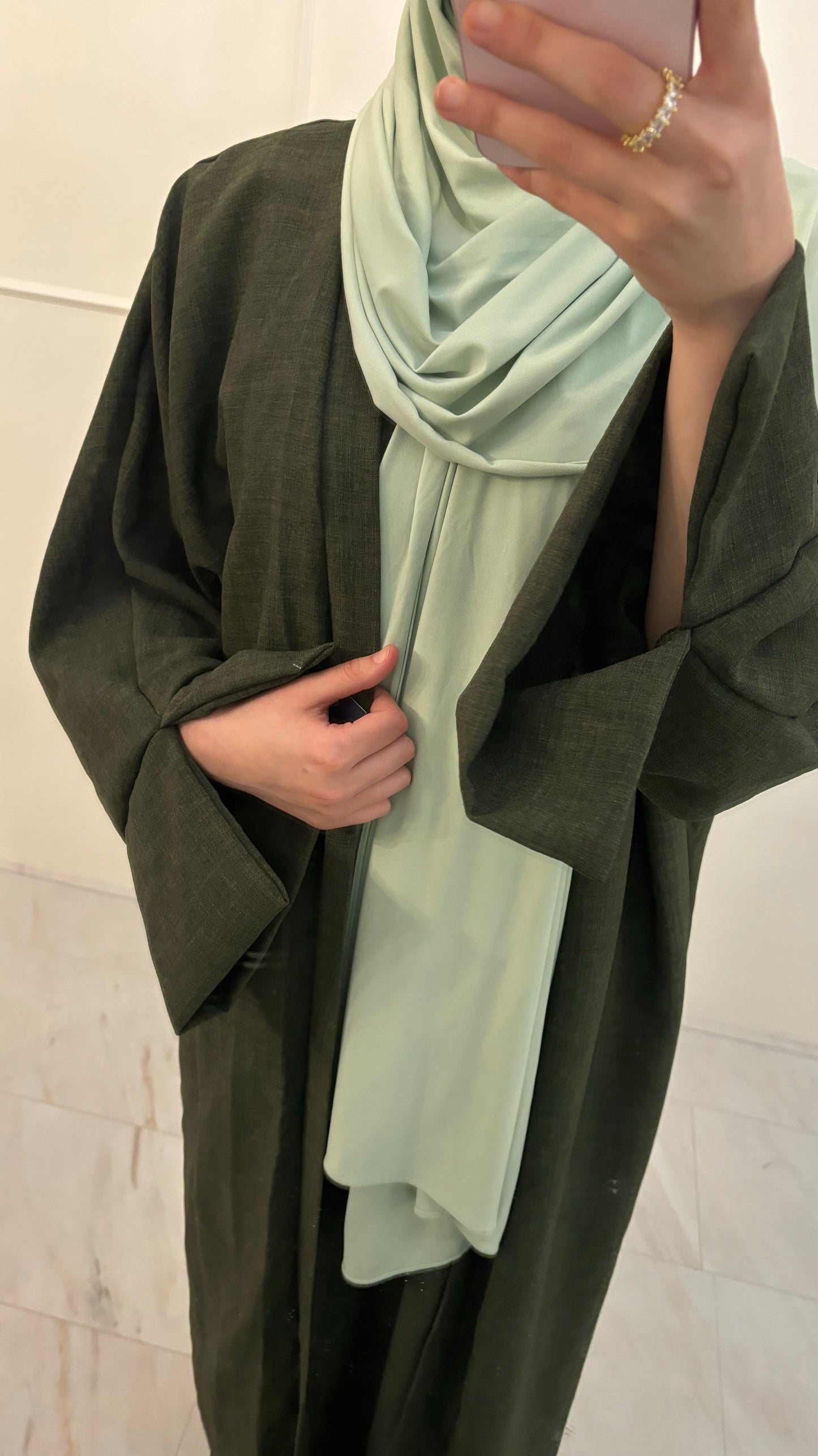 Abaya 2pcs donkergroen