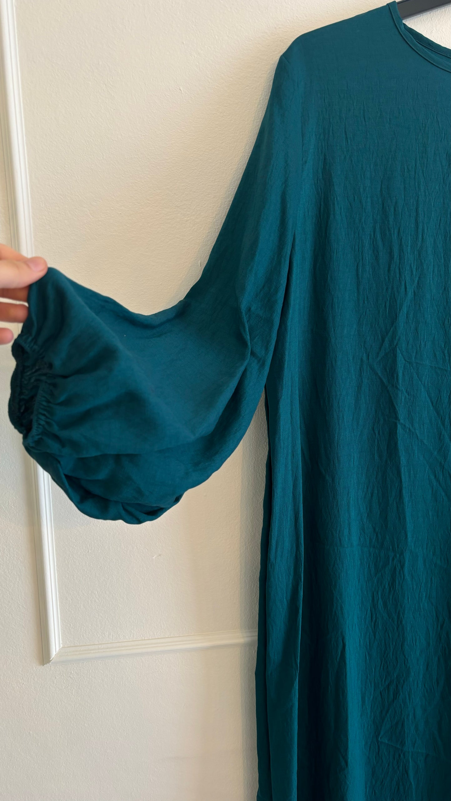 Abaya ballon sleeve petrol