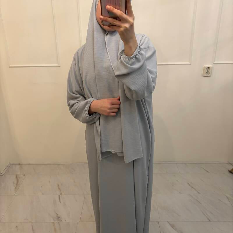 Luxe Abaya lichtgrijs