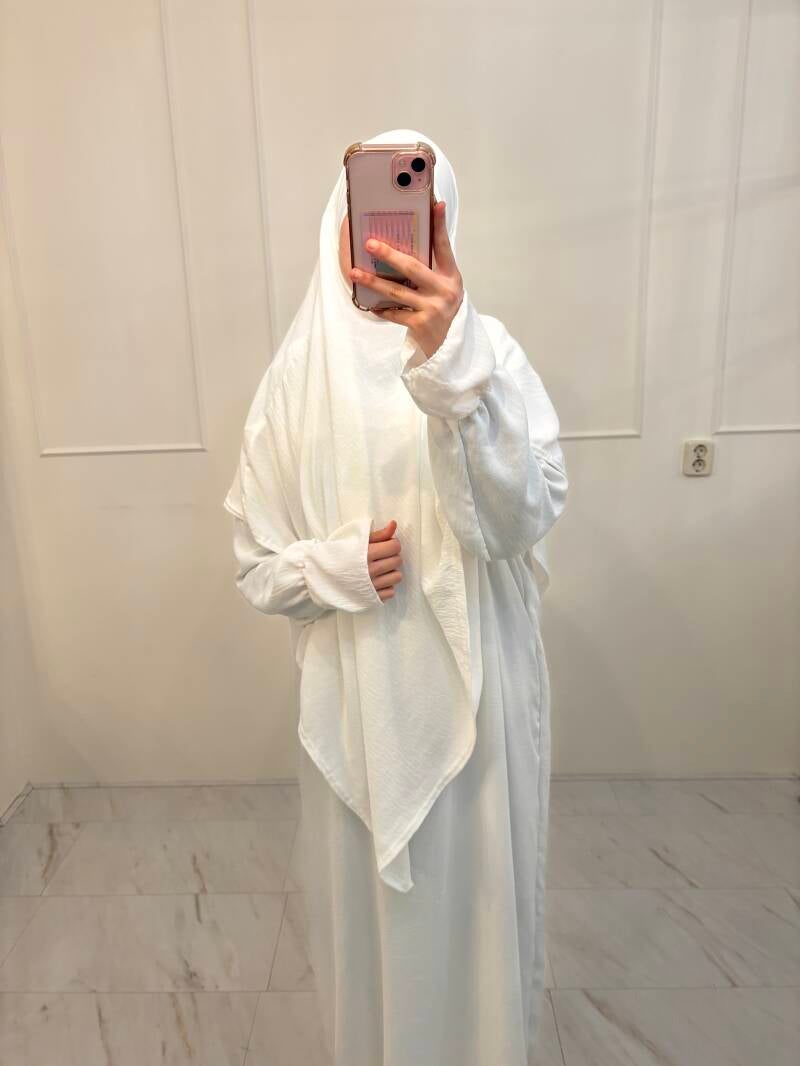 Abaya & khimaar set jazz wit