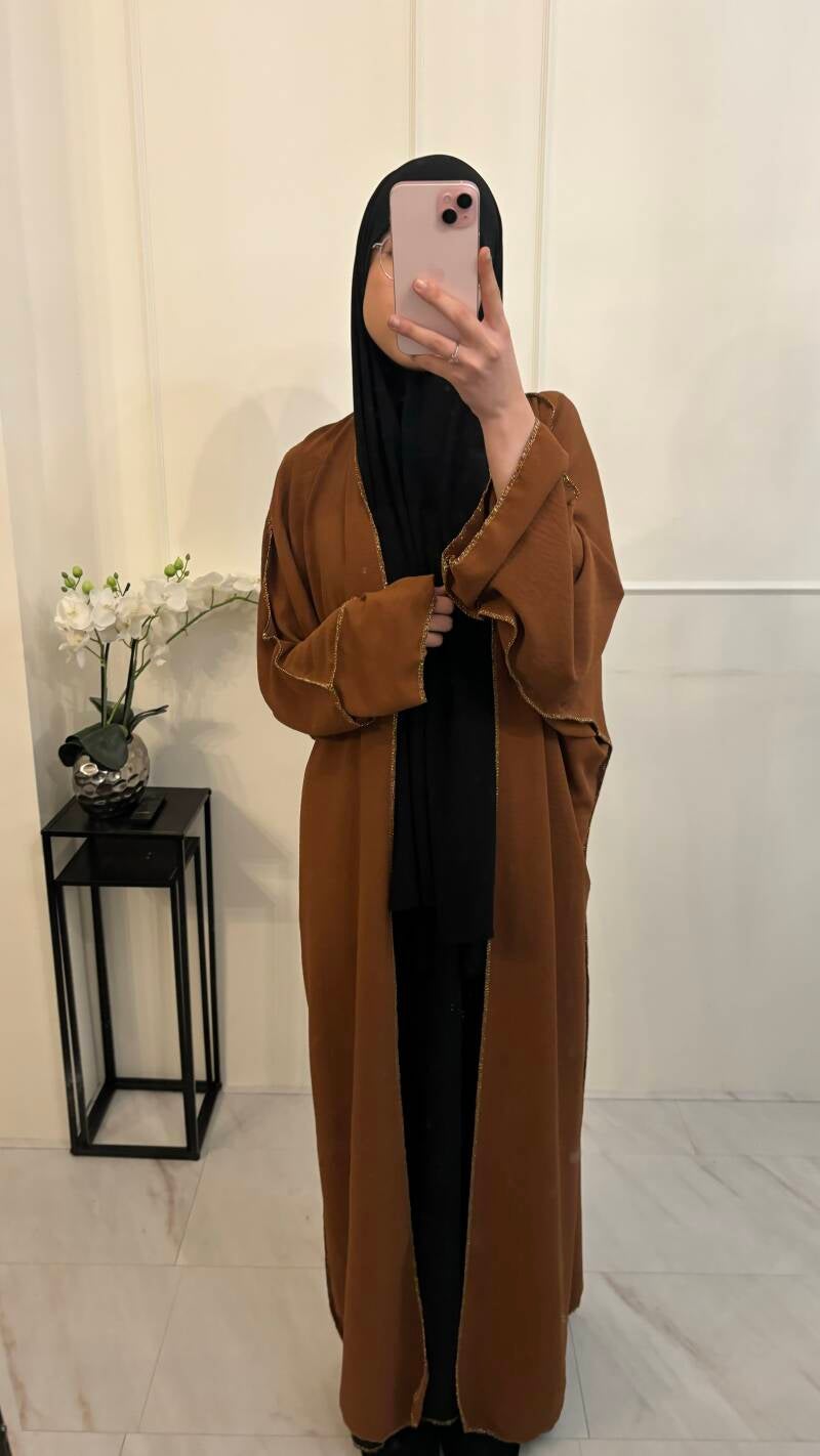 Kimono losse mouw jazz bruin