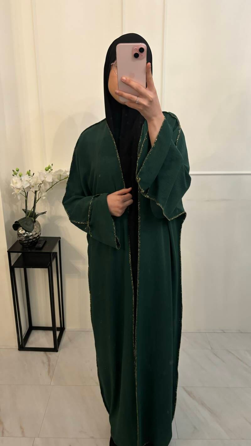 Kimono losse mouw jazz dennengroen