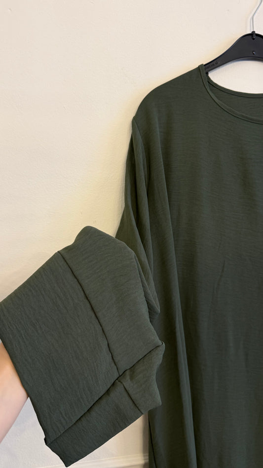 TALL abaya jazz losse mouw khaki