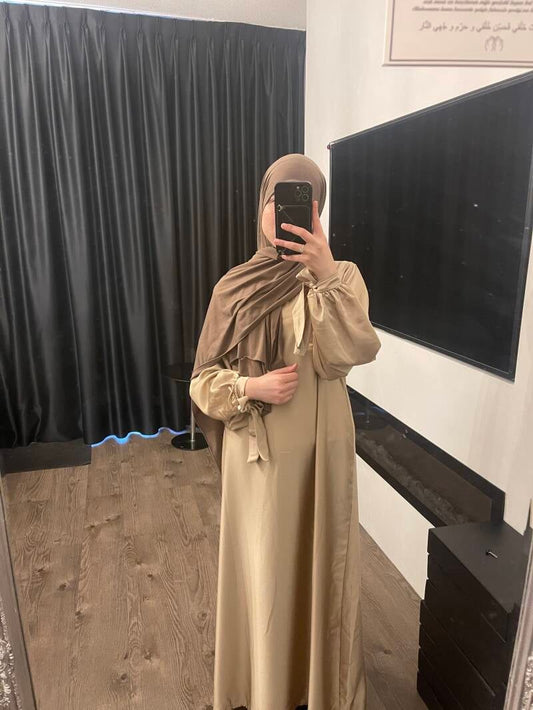 Satin Abaya goud