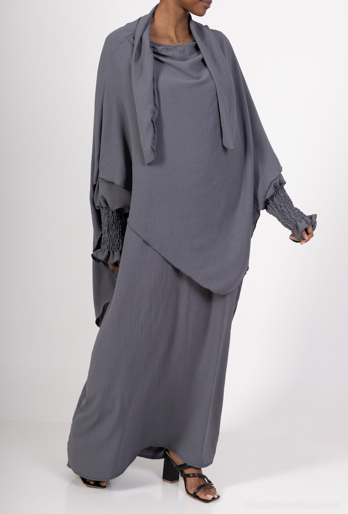 Abaya & tie-back khimaar set