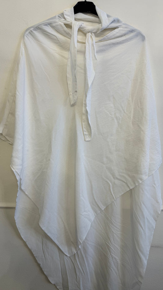 Tie-back khimaar jazz wit