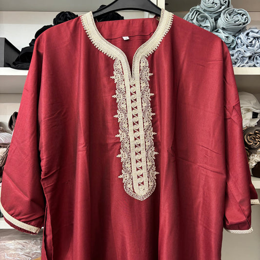 Abaya Men rood/wit - 150cm