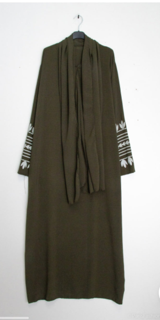 Abaya hijab jazz kaki