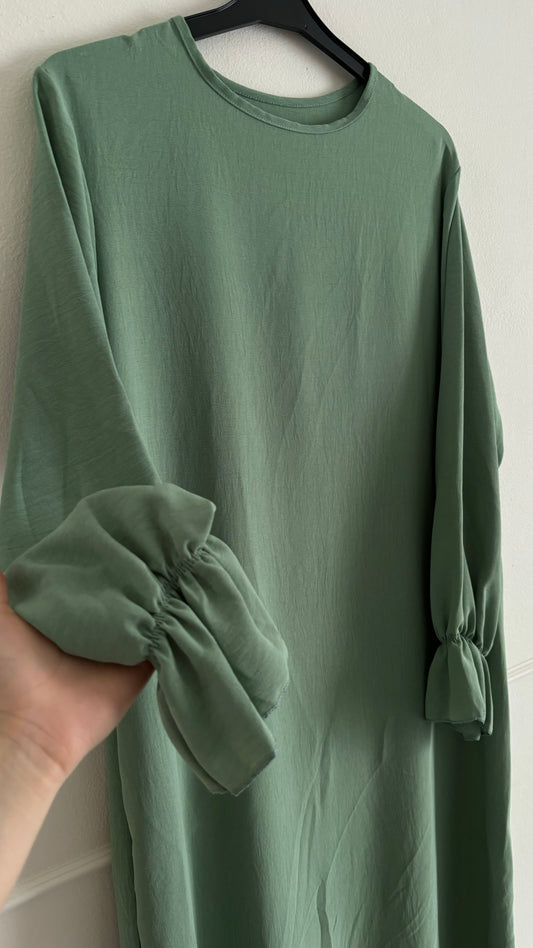 Abaya jazz ruffle lichtgroen