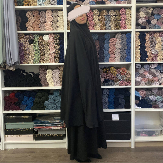 Knie khimaar zwart