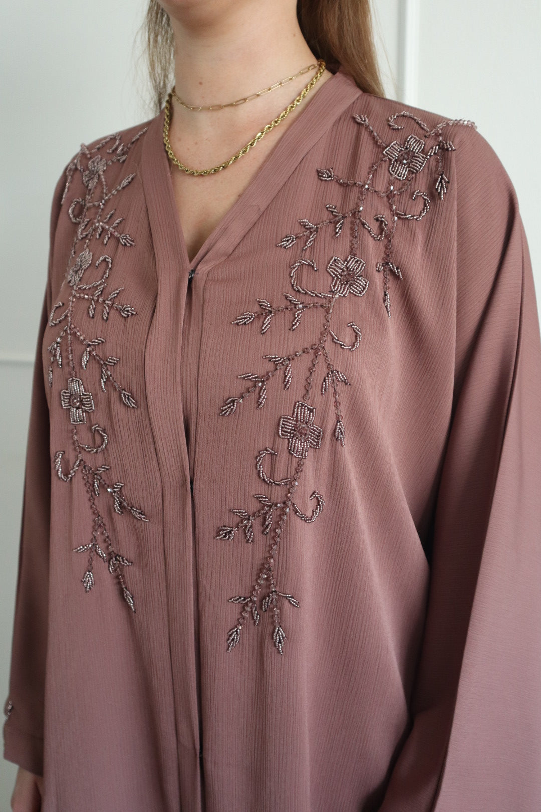 Dubai Abaya brown rose