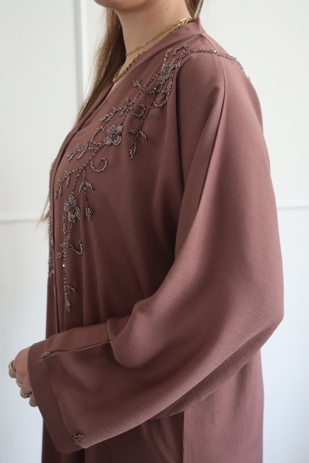 Dubai Abaya brown rose