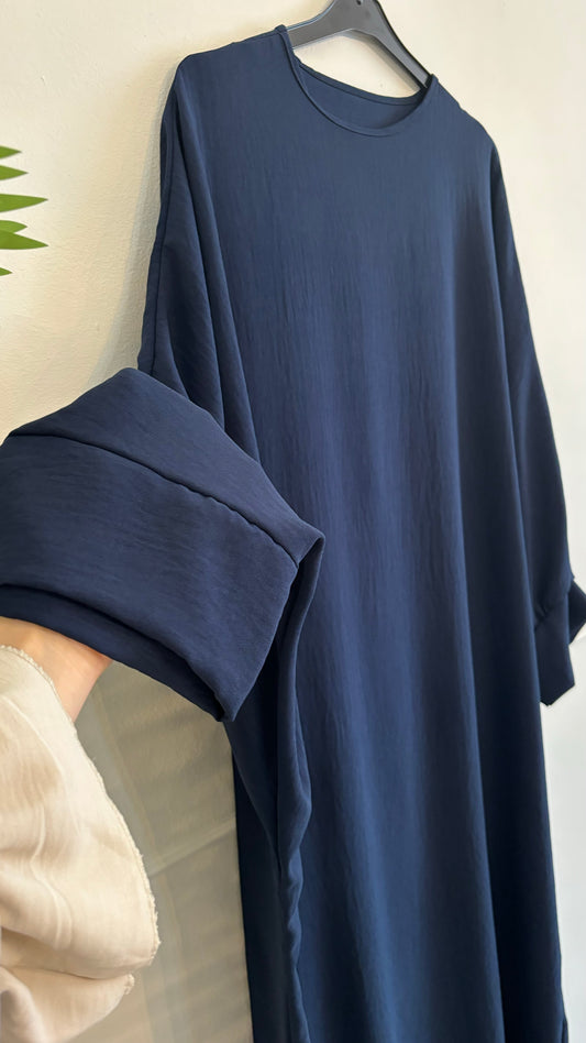 Abaya vlinder jazz losse mouw marineblauw
