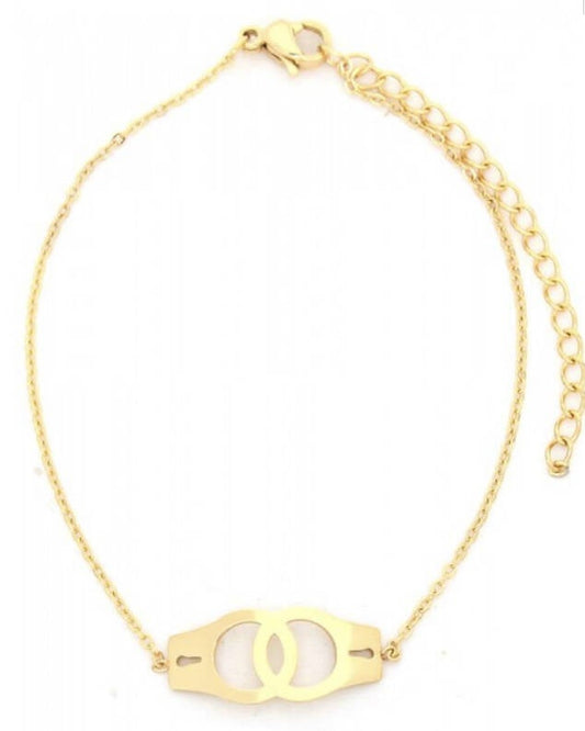 Handcuffs armband goud