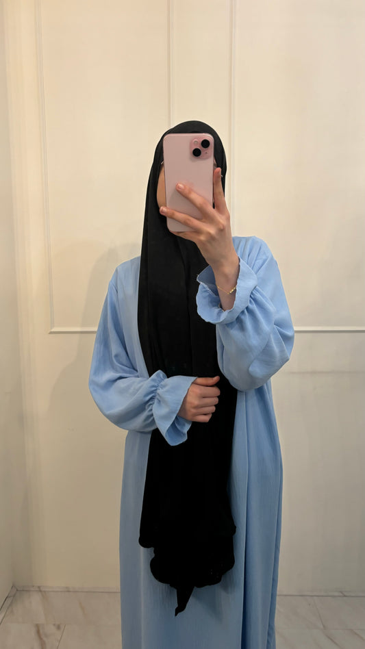 Abaya jazz ruffle lichtblauw