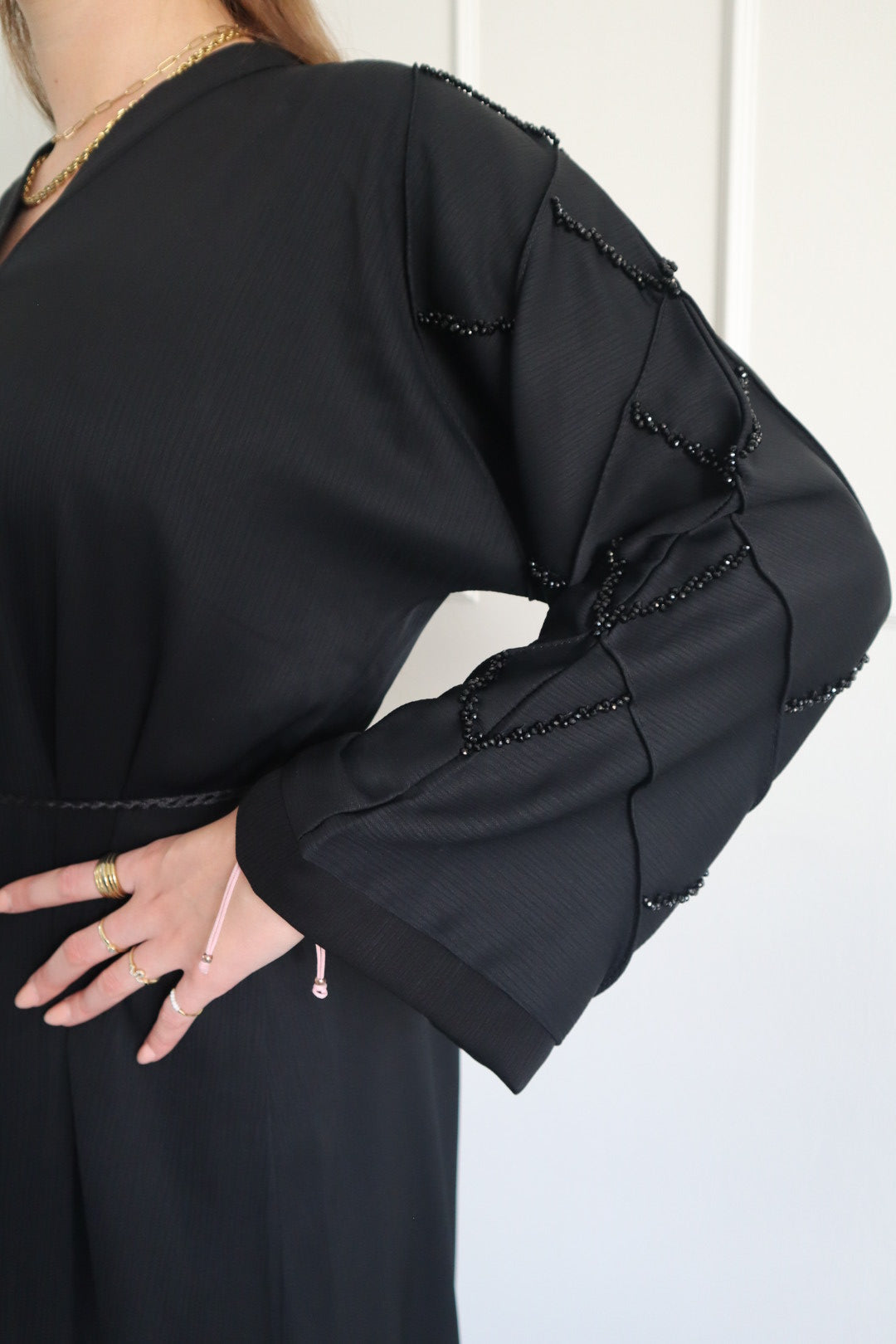 Dubai Abaya black diamond