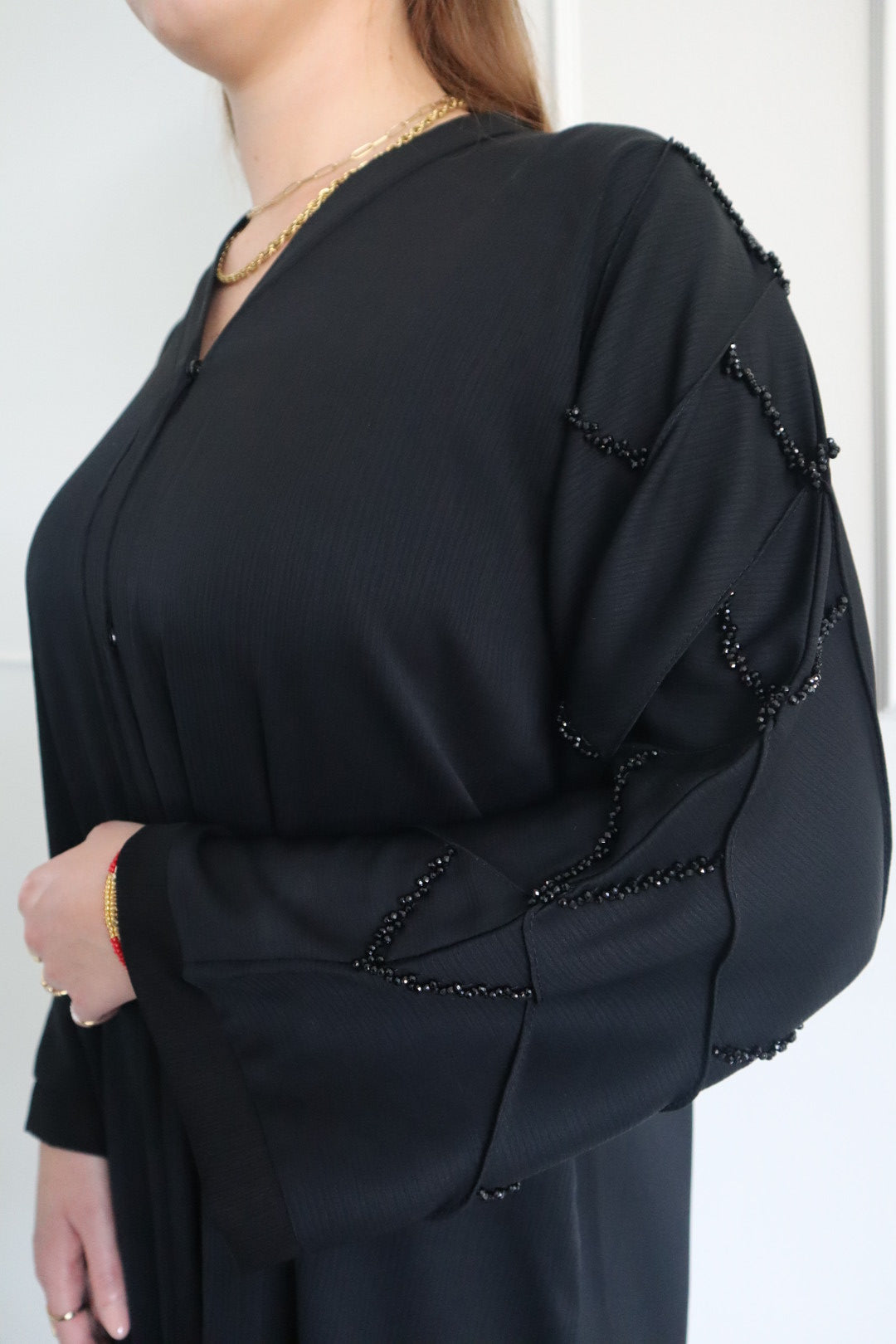 Dubai Abaya black diamond