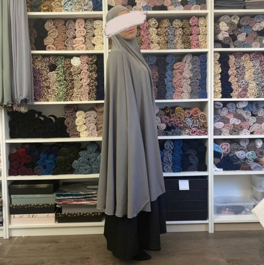 Knie khimaar lichtgrijs