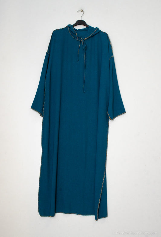 Abaya capuchon petrol
