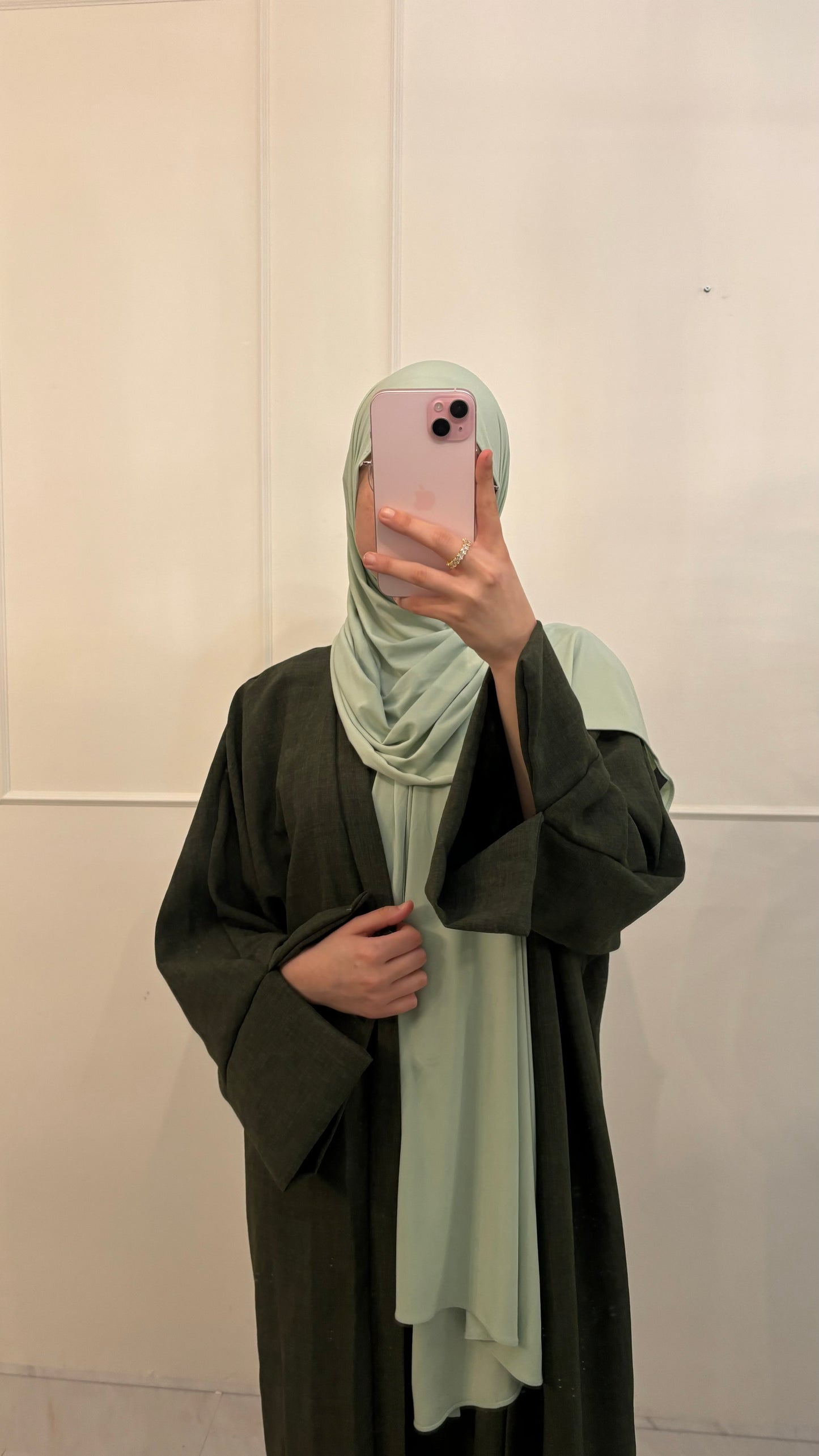 Abaya 2pcs donkergroen