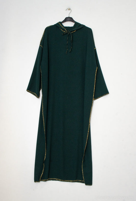 Abaya capuchon dennengroen