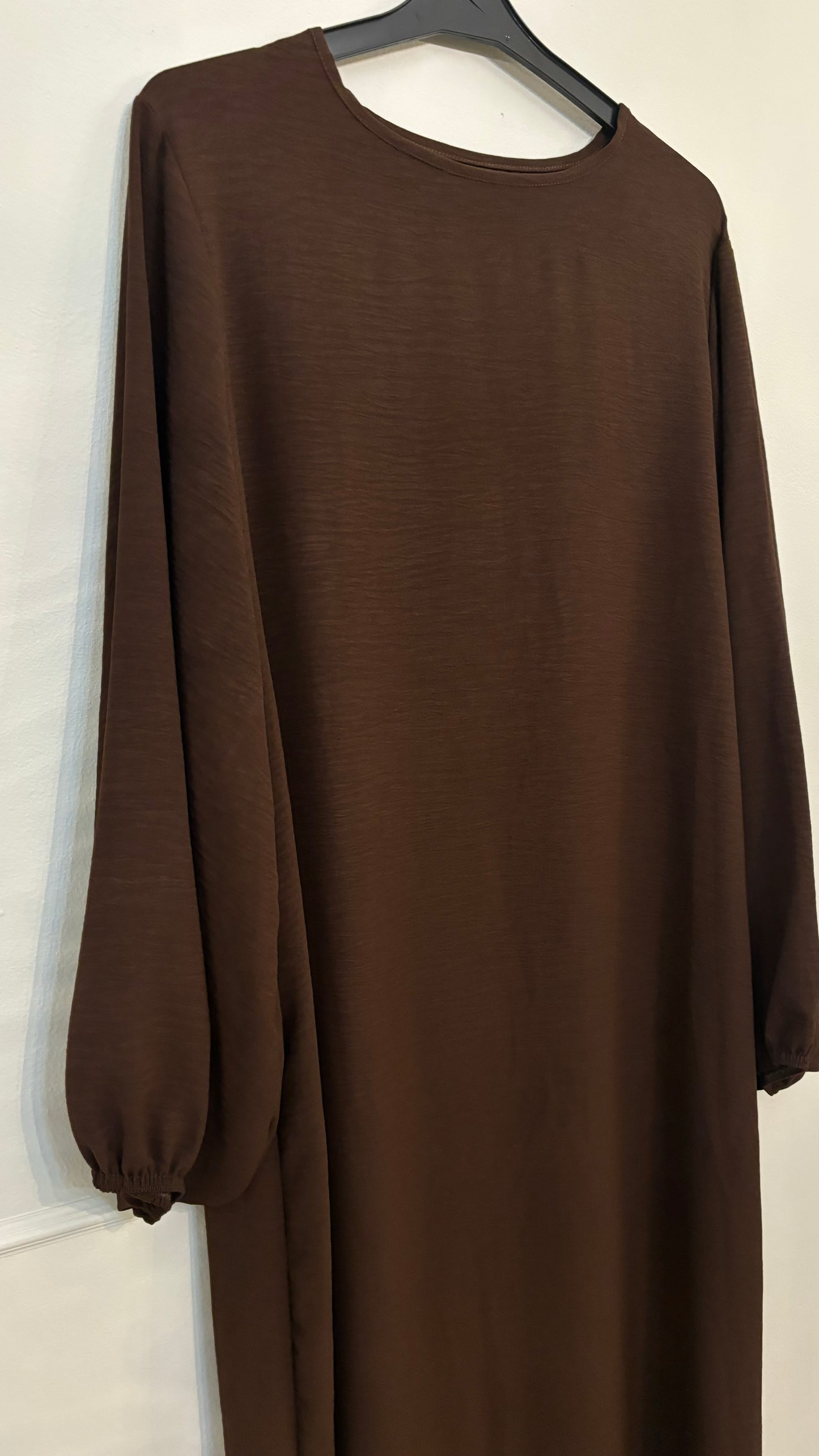 TALL abaya ballon jazz donkerbruin