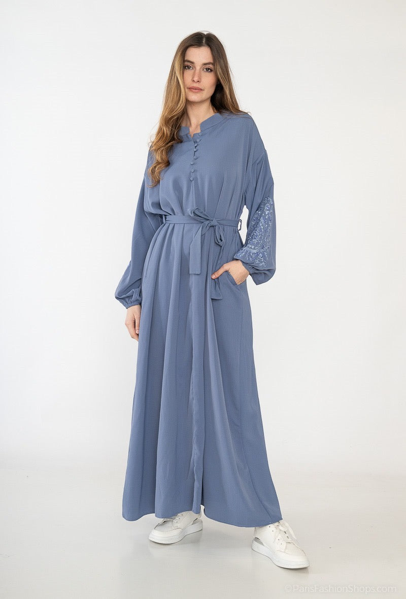 Doha abaya blauw