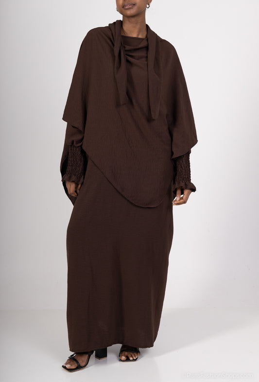 Abaya & tie-back khimaar set