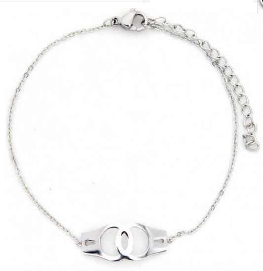 Handcuffs armband zilver