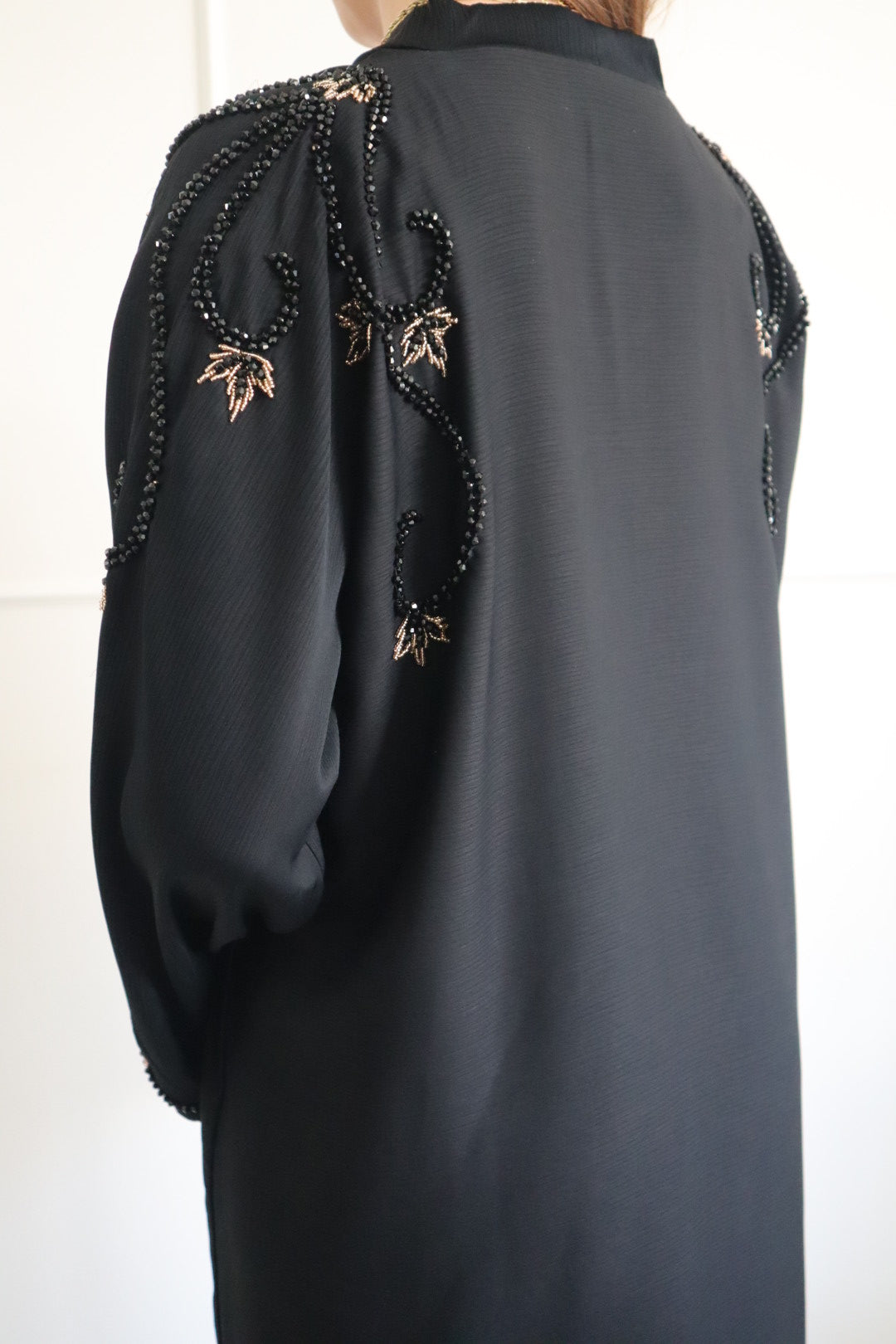 Dubai Abaya black gold