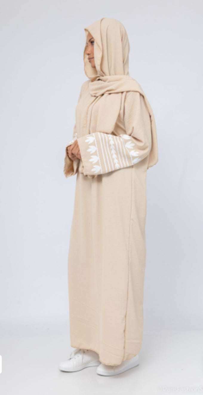 Abaya hijab jazz beige