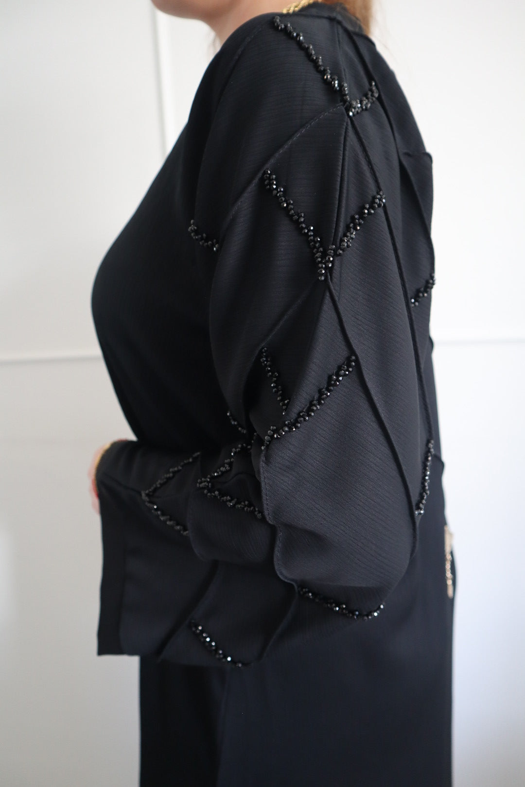 Dubai Abaya black diamond