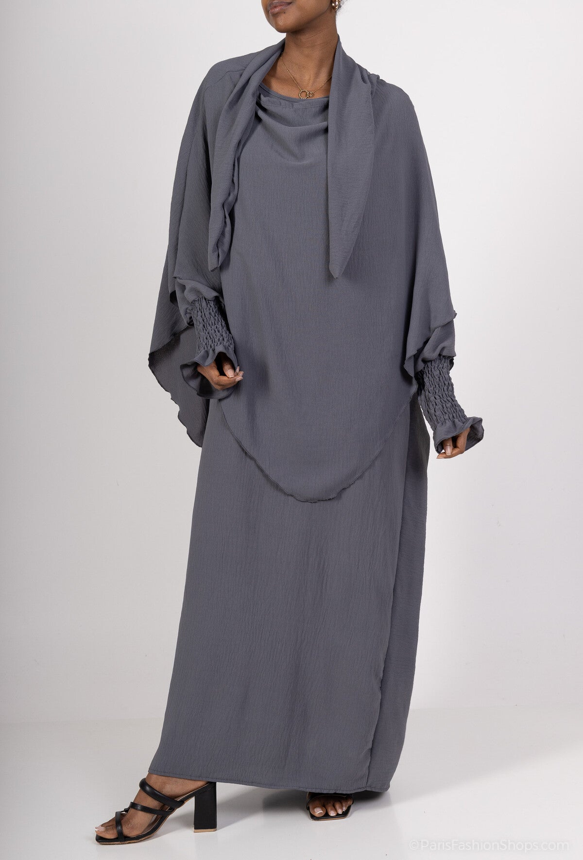 Abaya & tie-back khimaar set
