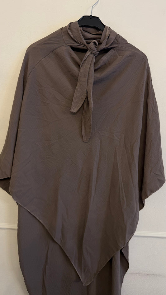 Tie-back khimaar jazz taupe