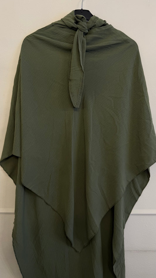 Tie-back khimaar jazz groen