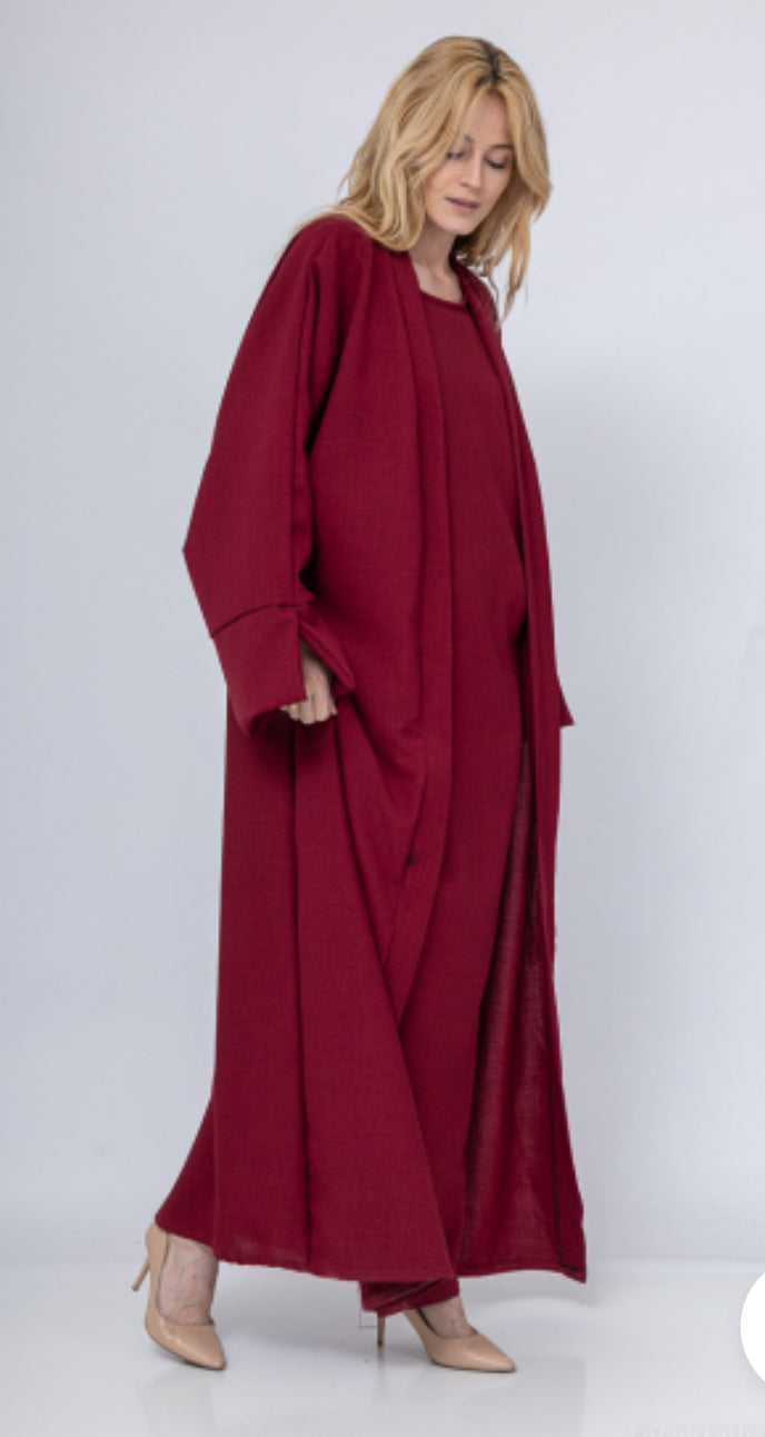 Abaya 2pcs rood