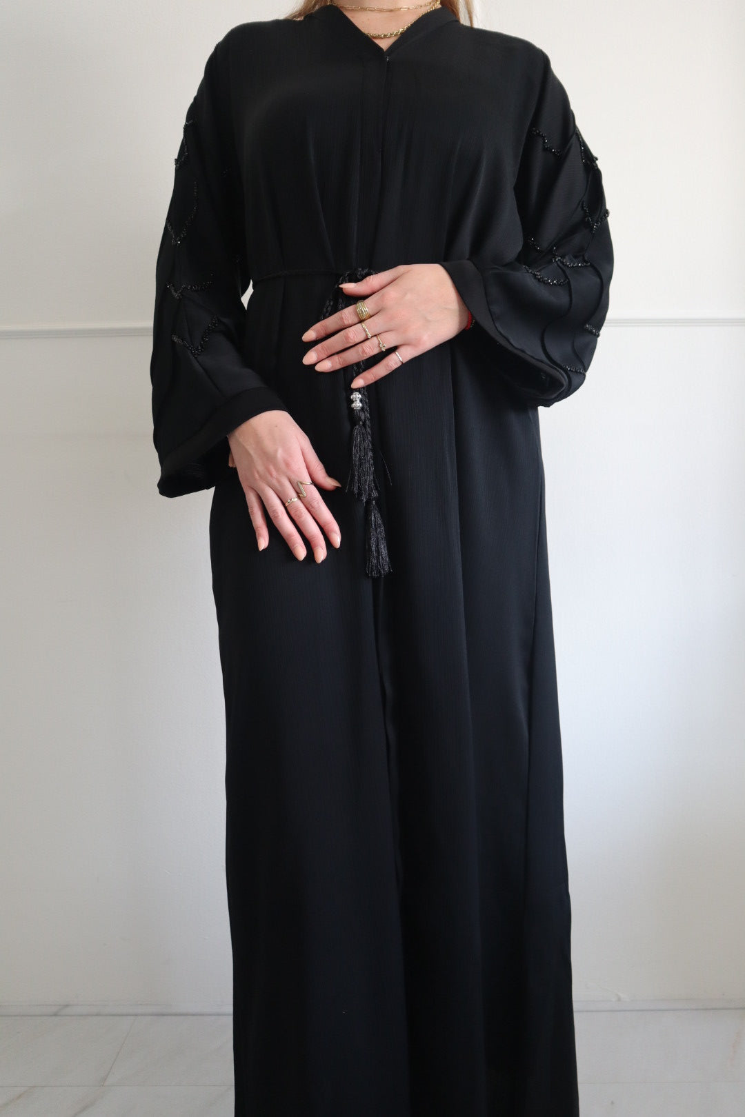 Dubai Abaya black diamond