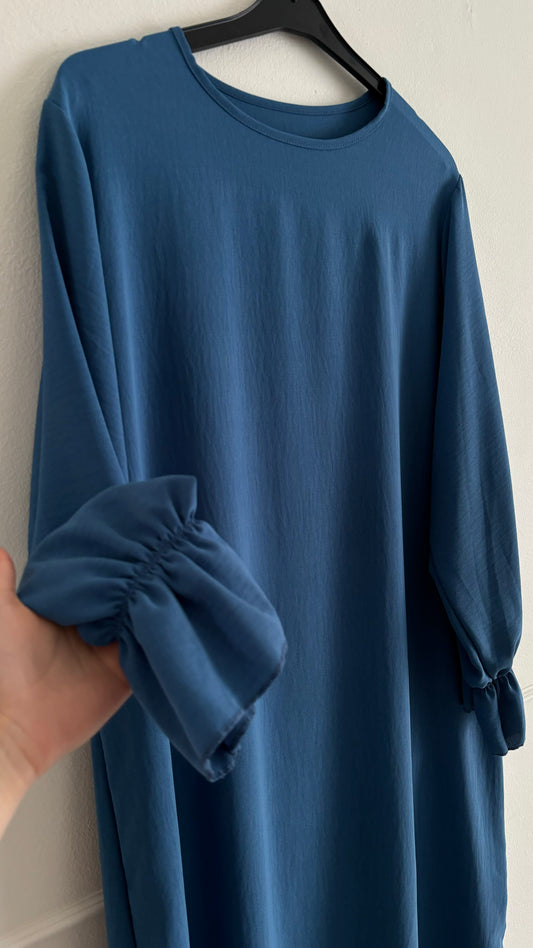 Abaya jazz ruffle blauw