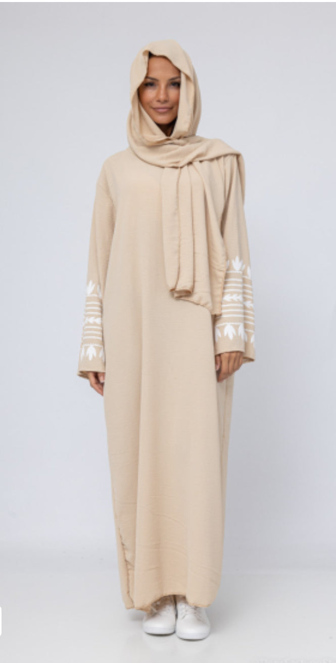 Abaya hijab jazz beige