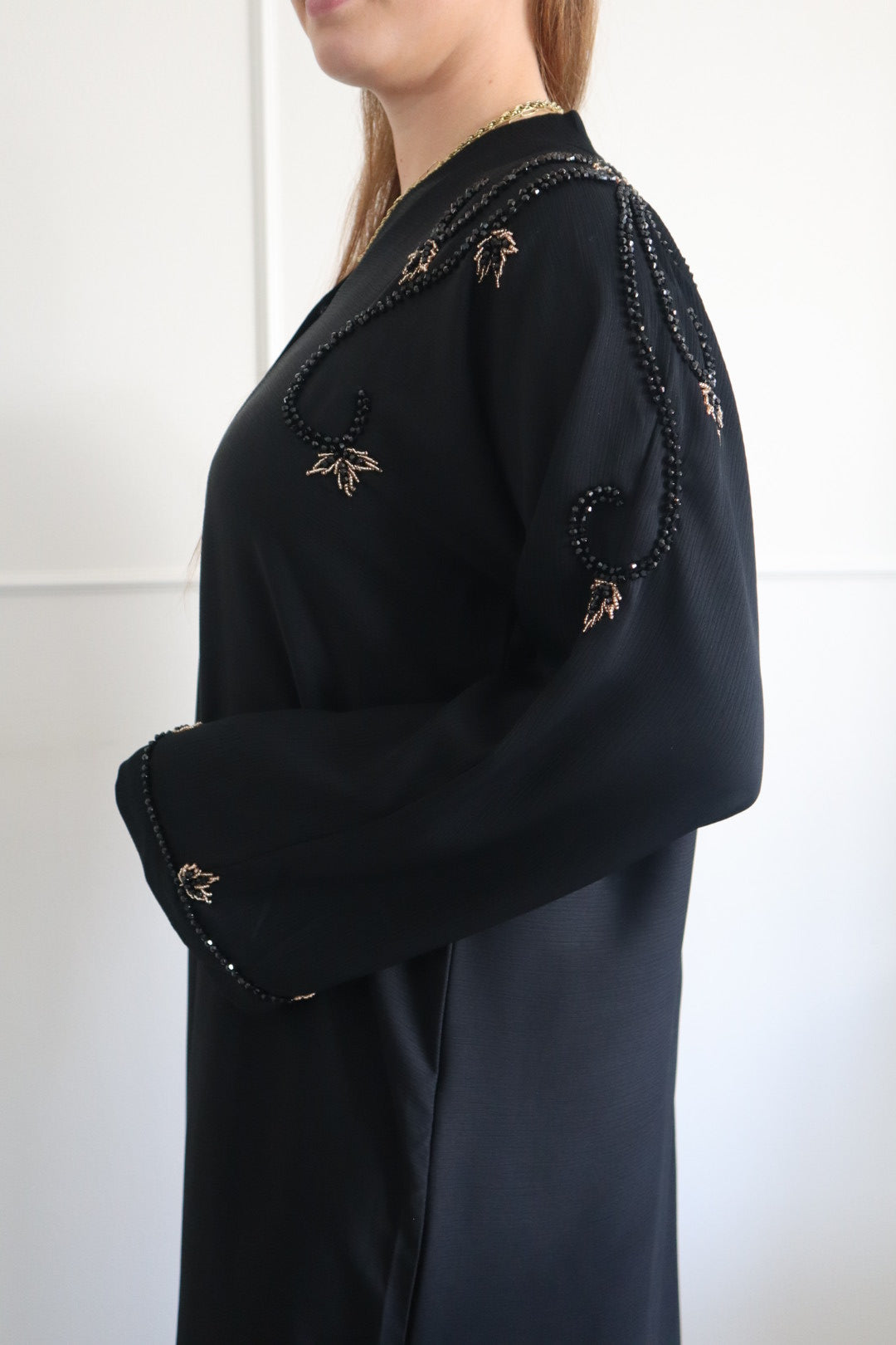 Dubai Abaya black gold