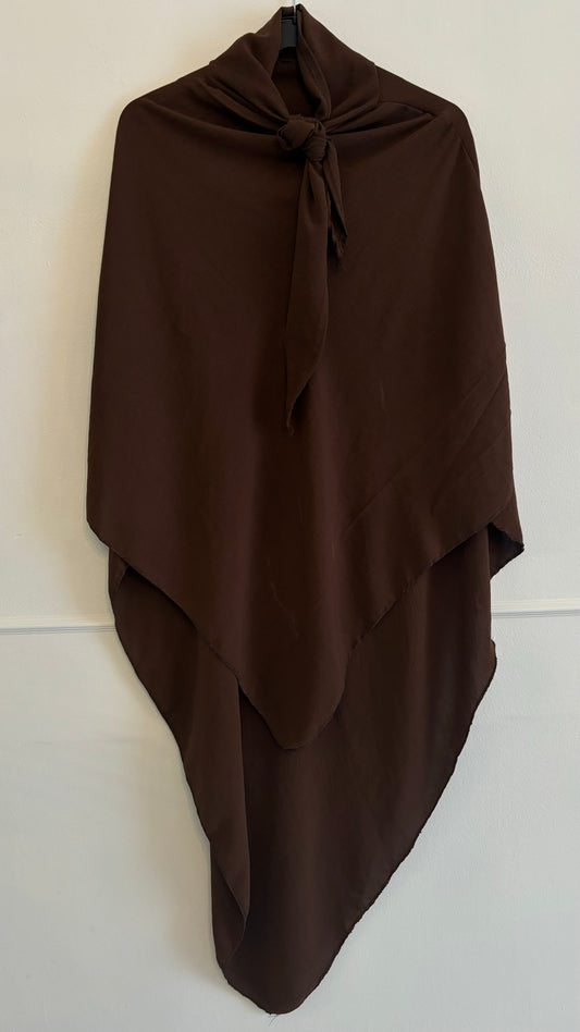 Heupkhimaar jazz tie-back donkerbruin