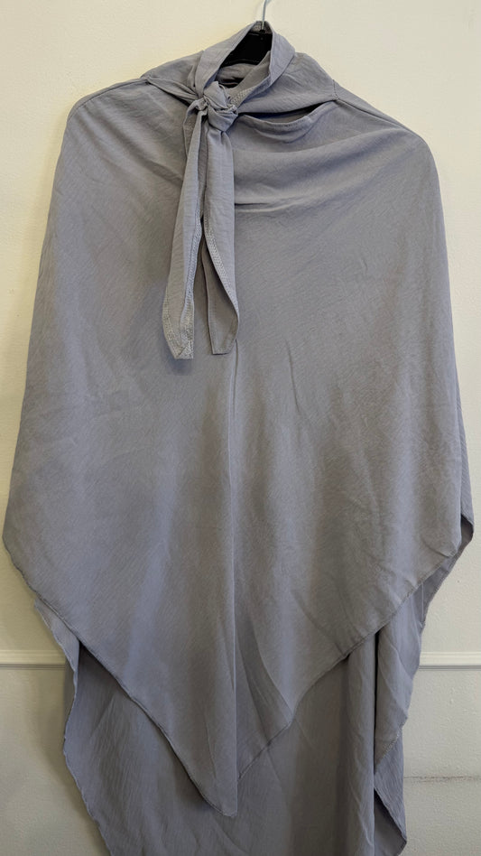 Tie-back khimaar jazz grijs