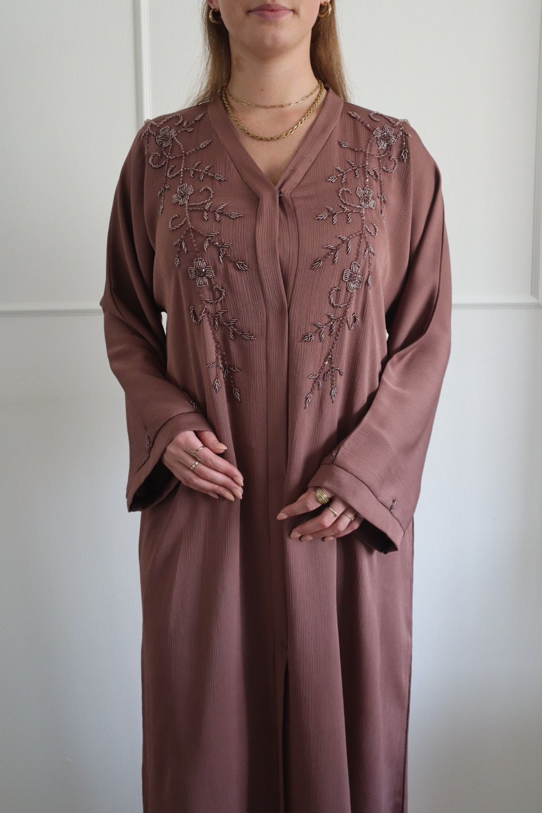 Dubai Abaya brown rose