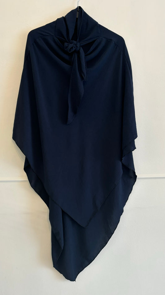 Heupkhimaar jazz tie-back marineblauw