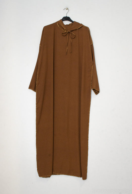 Abaya capuchon bruin